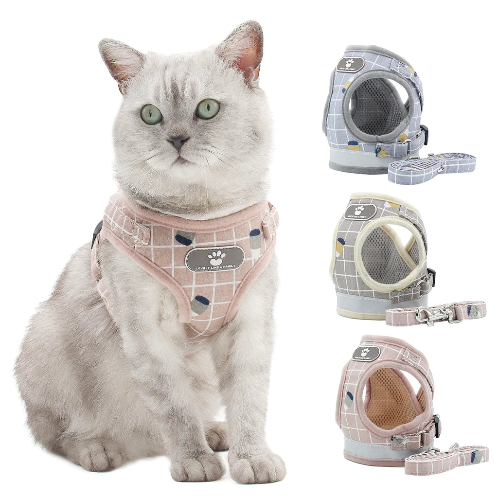 Adjustable Reflective Pet Traction Rope and Collar Set